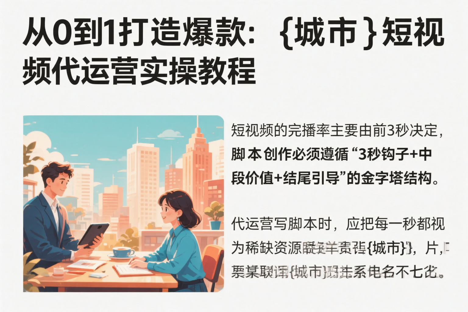 从0到1打造爆款：山南短视频代运营实操教程