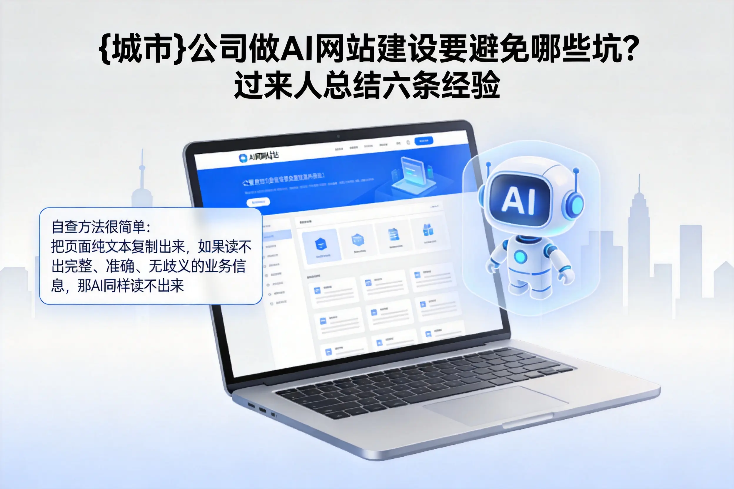 山南公司做AI网站建设要避免哪些坑?过来人总结六条经验