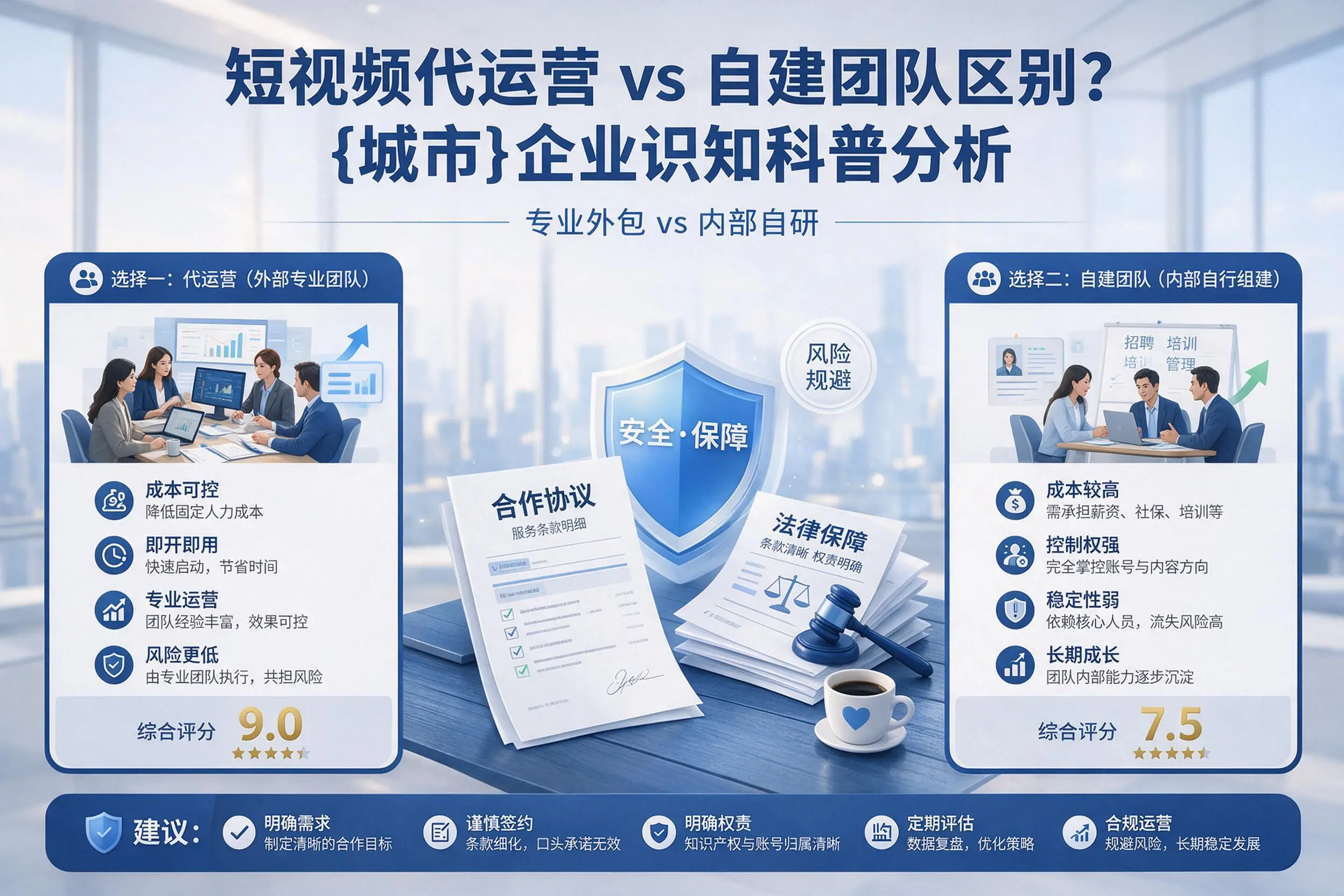短视频代运营与自建团队区别?山南企业认知科普分析