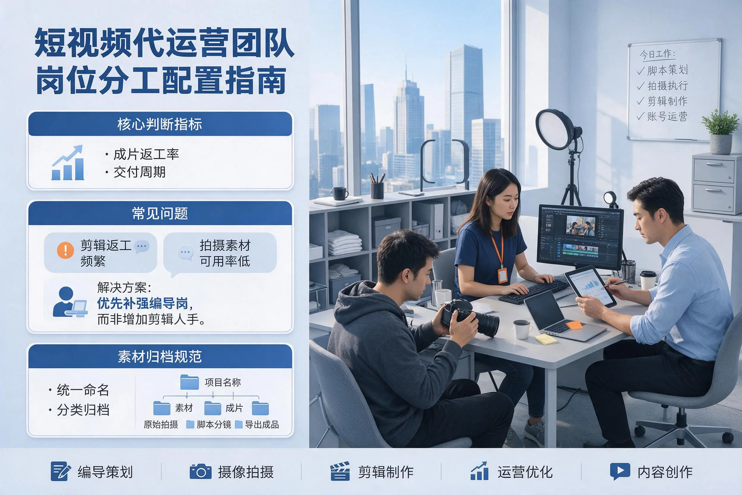短视频代运营团队如何配置？山南企业岗位分工科普说明