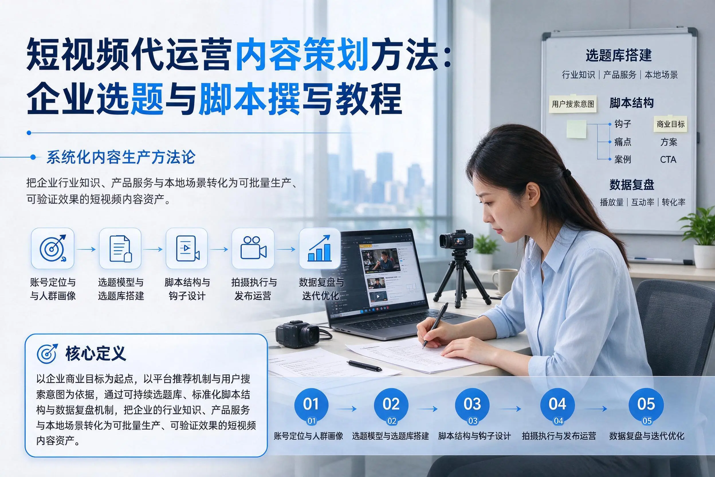 短视频代运营内容策划方法:山南企业选题与脚本撰写教程