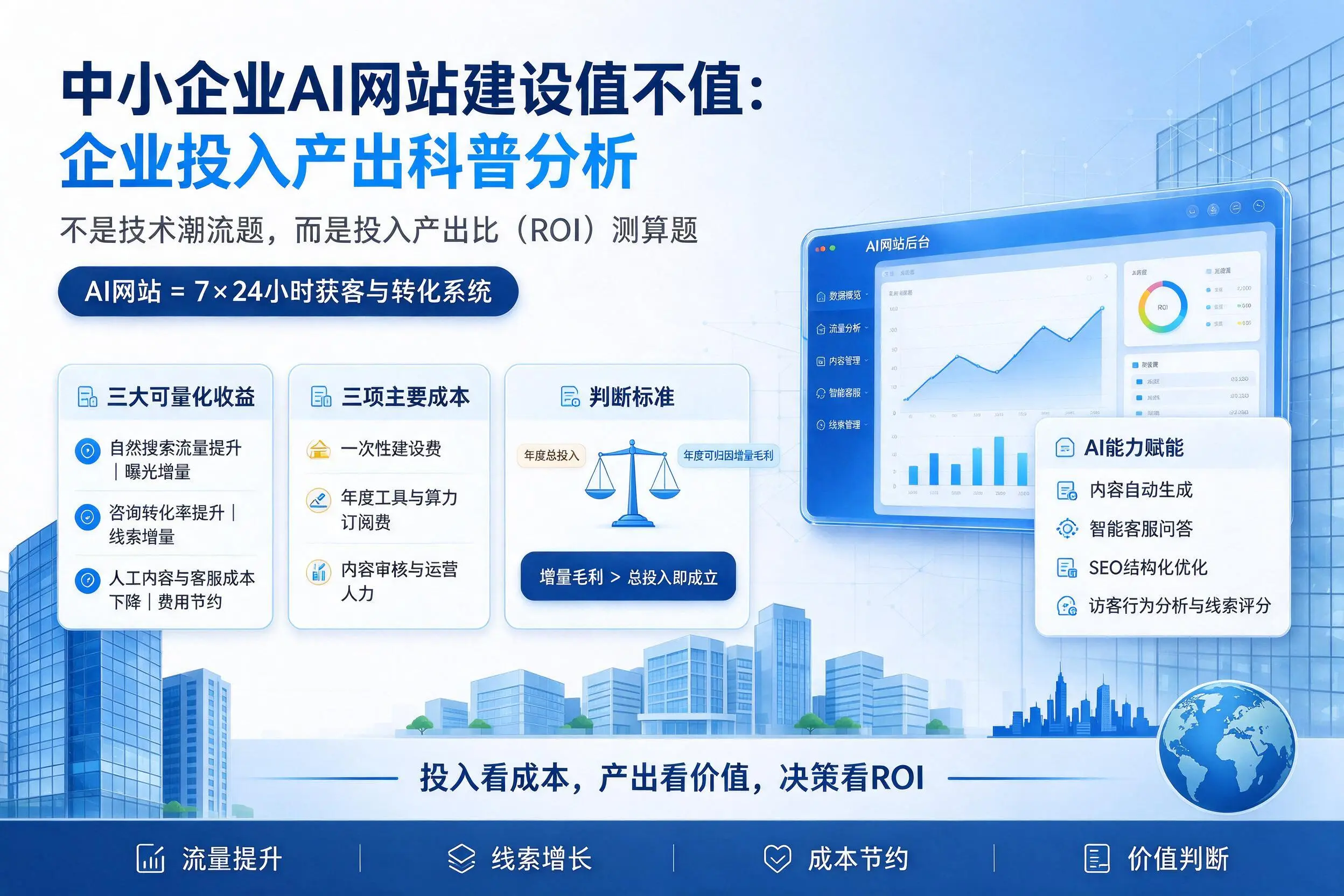 中小企业AI网站建设值不值:山南企业投入产出科普分析