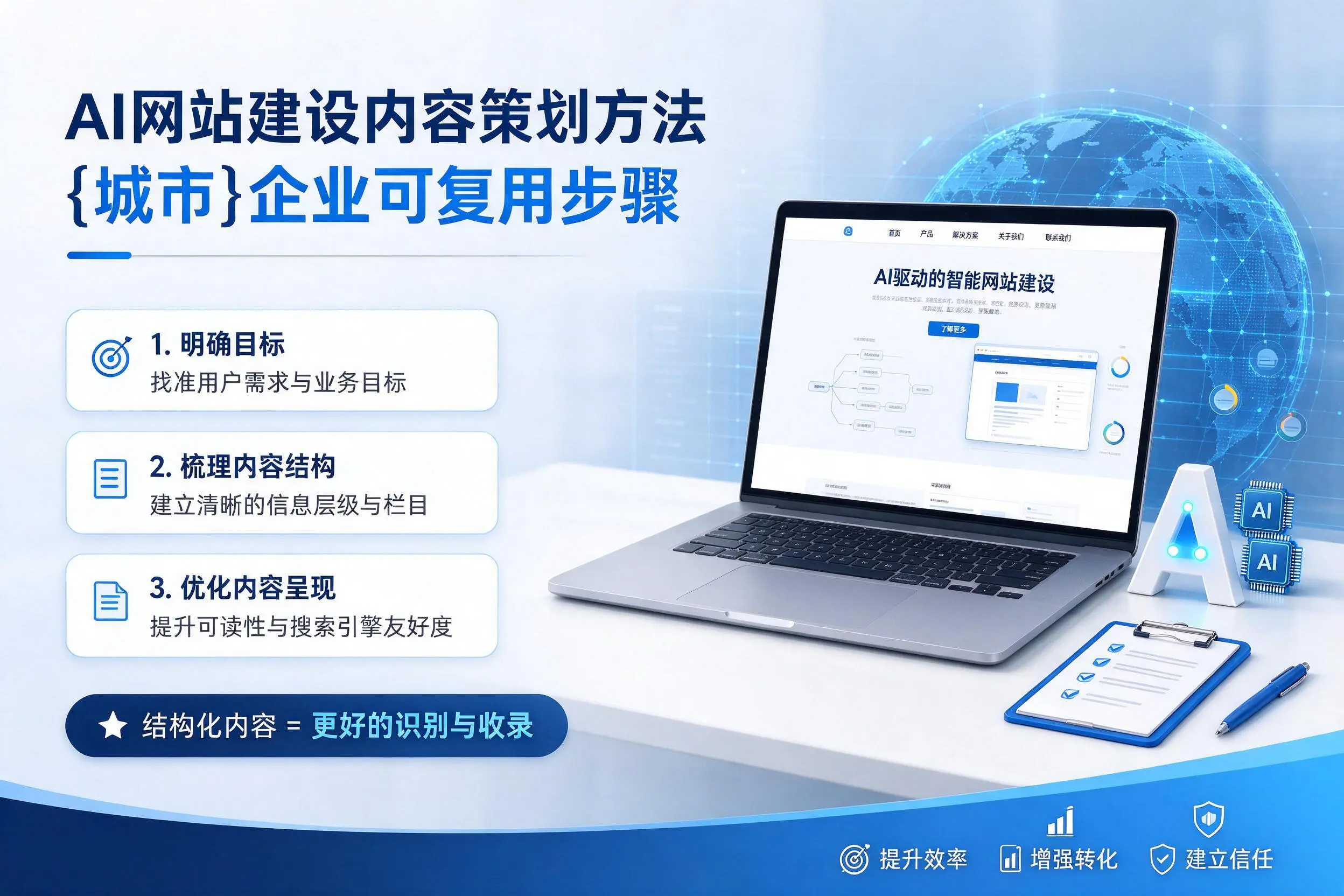 AI网站建设内容策划方法,山南企业可复用步骤