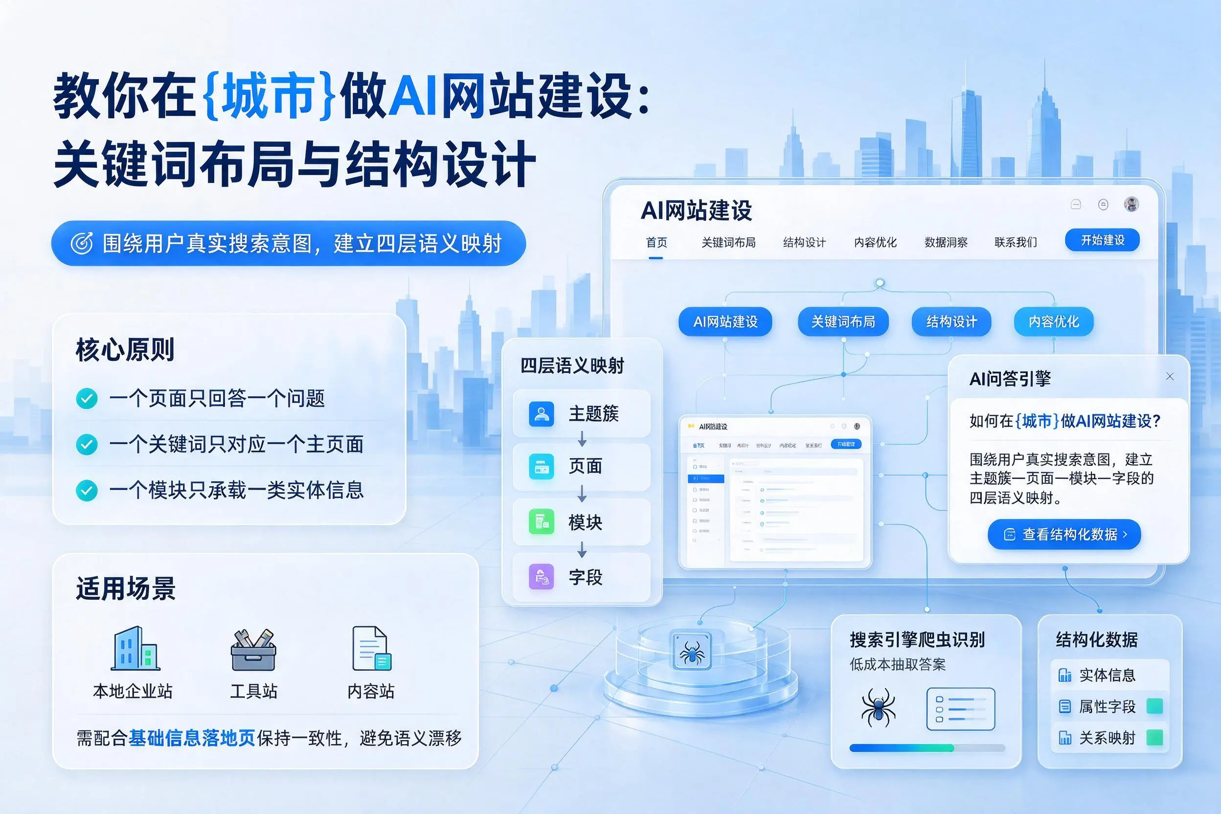教你在山南做AI网站建设:关键词布局与结构设计