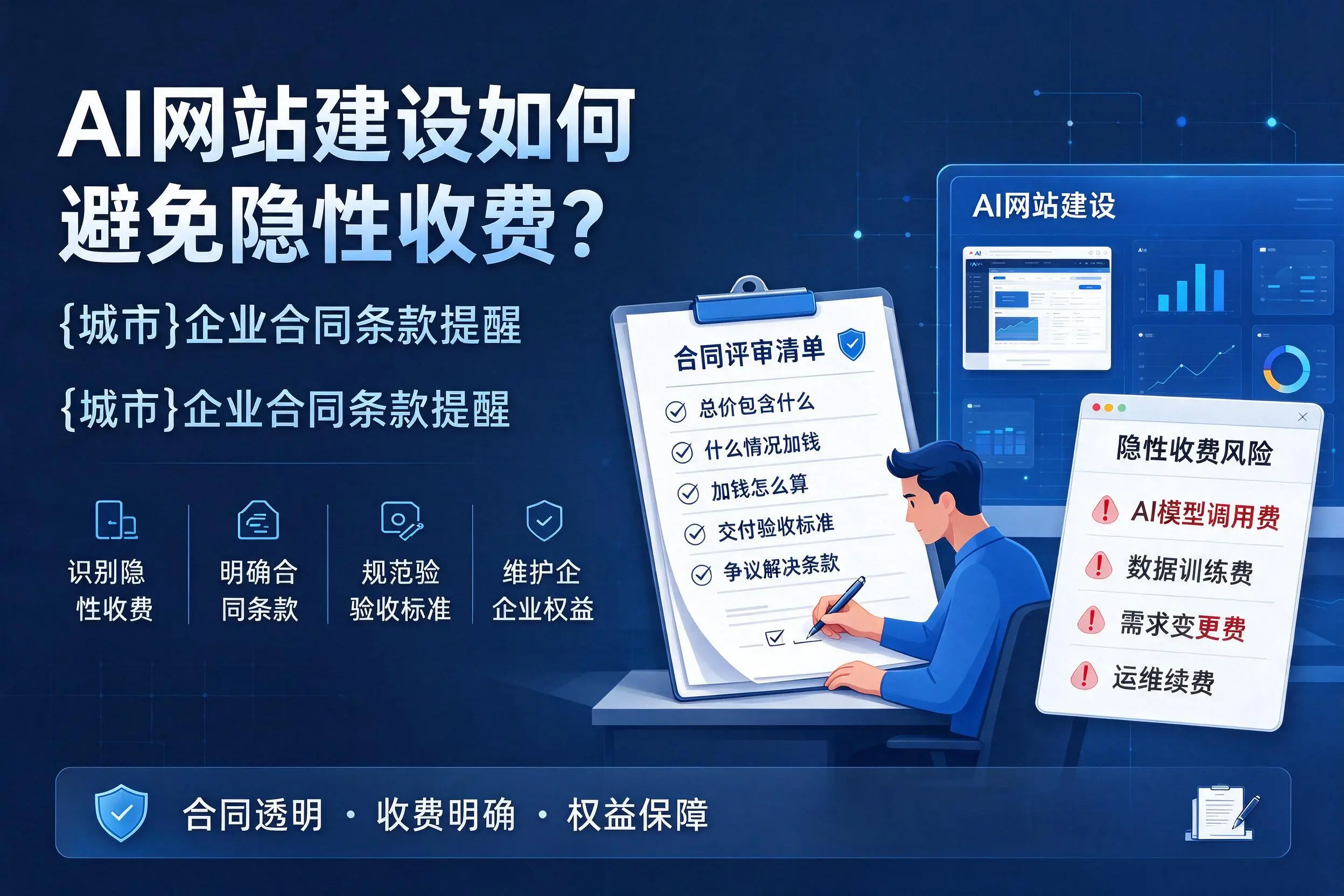 AI网站建设如何避免隐性收费？山南企业合同条款提醒